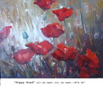 Poppy Road, Oil on Canvas